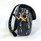 Dior M9319UTZQ Oblique Bobby Crossbody Pochette Shoulder Bag in Canvas/Leather, Navy
