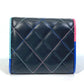 CHANEL CC Coco Mark Small Flap Compact Wallet, Tri-fold Lambskin, Women's, Black
