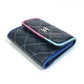 CHANEL CC Coco Mark Small Flap Compact Wallet, Tri-fold Lambskin, Women's, Black