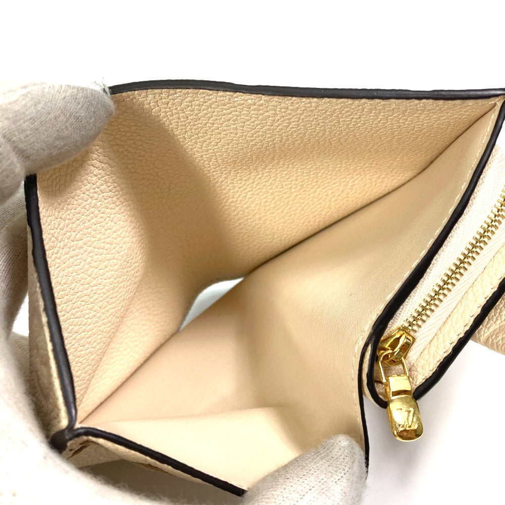 LOUIS VUITTON M81071 Monogram Empreinte Wallet, Portefeuille Metis Trifold Wallet, Monogram Empreinte Leather, Women's, Creme