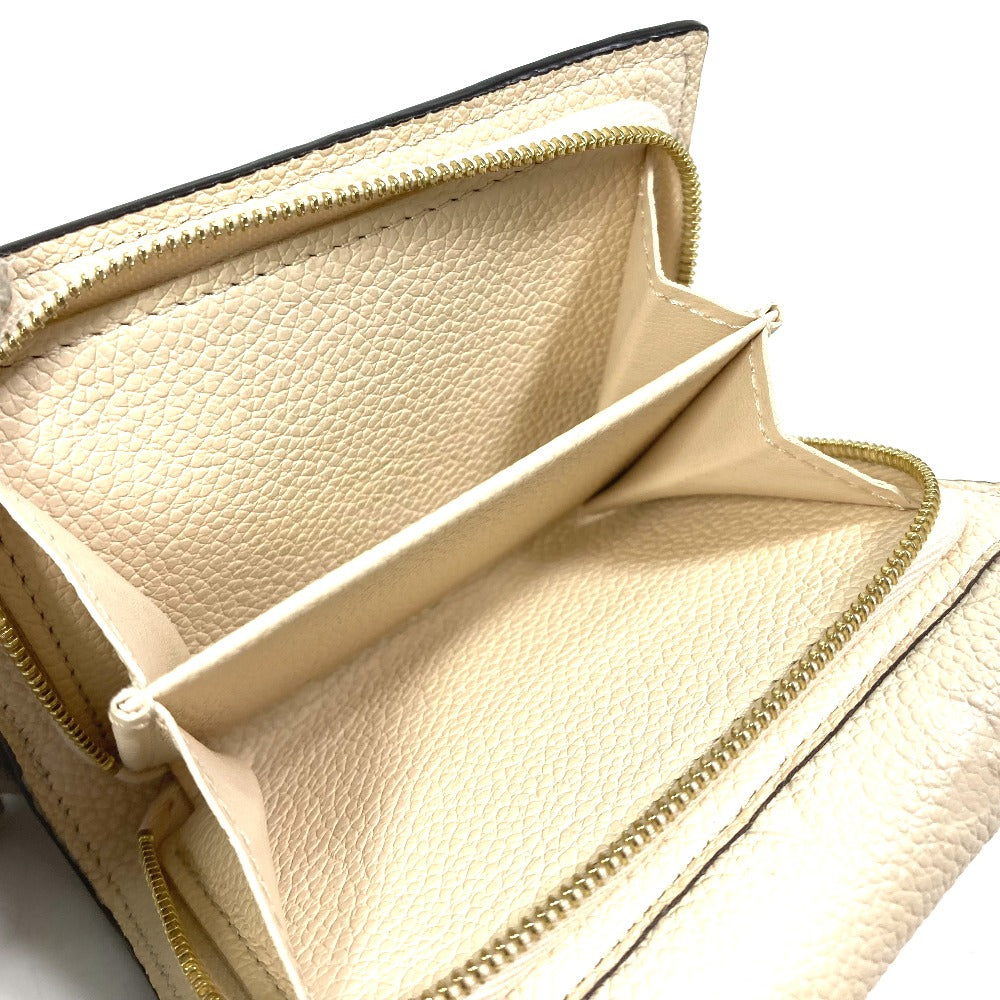 LOUIS VUITTON M81071 Monogram Empreinte Wallet, Portefeuille Metis Trifold Wallet, Monogram Empreinte Leather, Women's, Creme