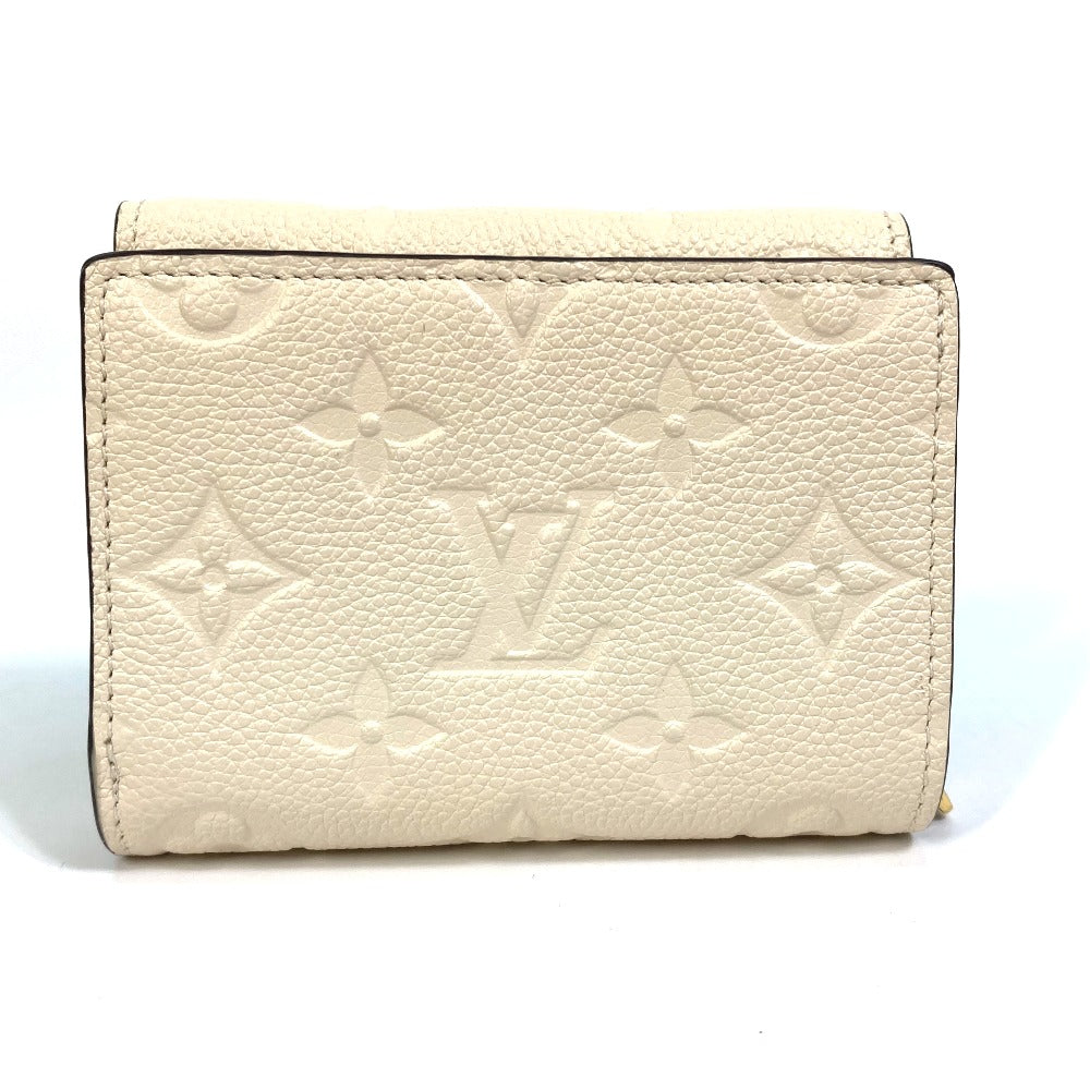 LOUIS VUITTON M81071 Monogram Empreinte Wallet, Portefeuille Metis Trifold Wallet, Monogram Empreinte Leather, Women's, Creme