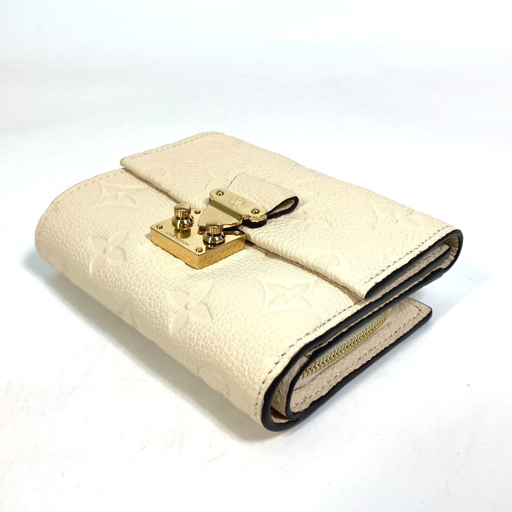 LOUIS VUITTON M81071 Monogram Empreinte Wallet, Portefeuille Metis Trifold Wallet, Monogram Empreinte Leather, Women's, Creme