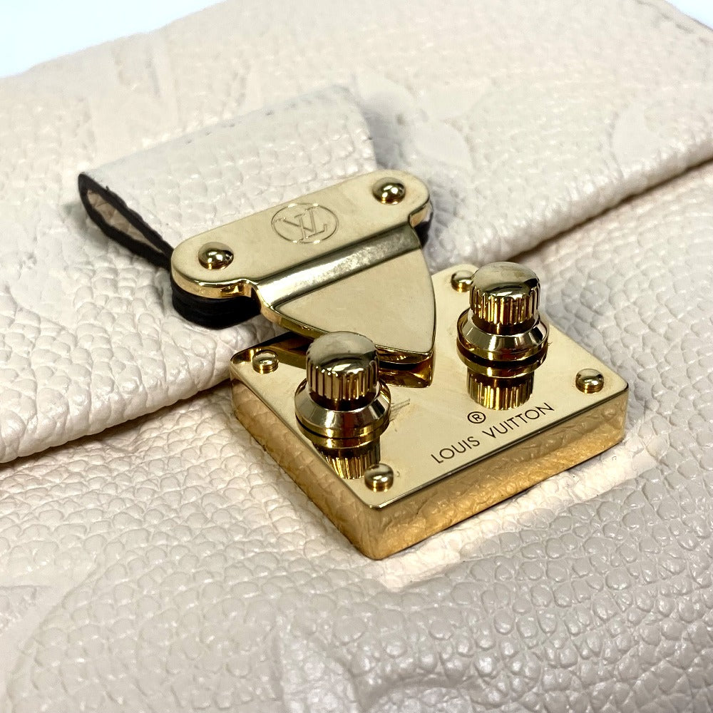 LOUIS VUITTON M81071 Monogram Empreinte Wallet, Portefeuille Metis Trifold Wallet, Monogram Empreinte Leather, Women's, Creme