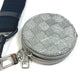 LOUIS VUITTON M59682 damier glitter Trio pouch NM bag coin purse pouch Crossbody Shoulder Bag Leather / Taurillon ClemenceLeather Silver/Black Used