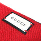 GUCCI BE LOVED Logo Scarf with Fringe, Men's Wool, Black