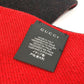 GUCCI BE LOVED Logo Scarf fringe Scarf wool Black/Red Used