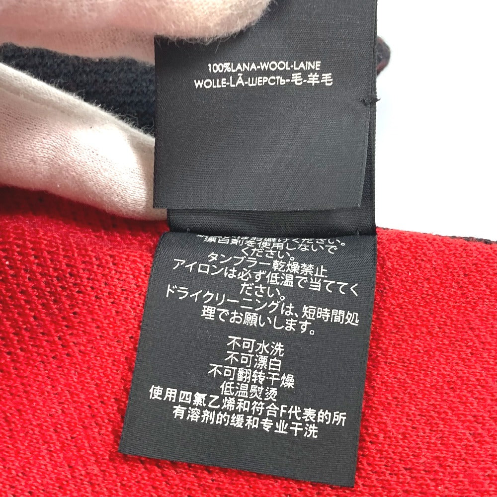 GUCCI BE LOVED Logo Scarf with Fringe, Men's Wool, Black