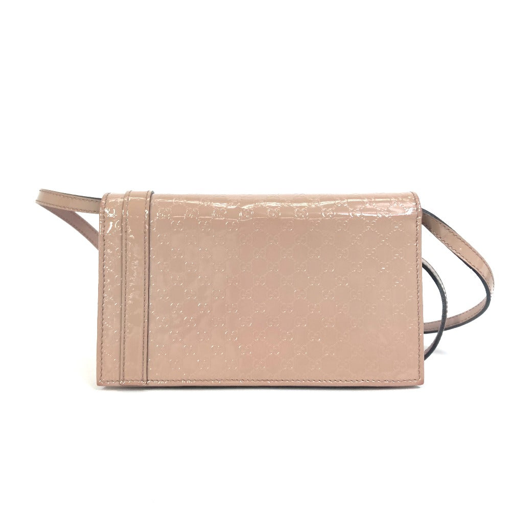 GUCCI 354086 GG/Gucci Nice/2-Way Bag Shoulder Wallet/Shoulder Bag, Enamel, Women's, Beige