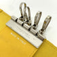 CHANEL Coco Mark Diamond CC 4-Ring Key Case with Key Ring, Calfskin, Women's, Yellow