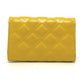 CHANEL Coco Mark Diamond CC 4-Ring Key Case with Key Ring, Calfskin, Women's, Yellow