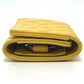 CHANEL Coco Mark Diamond CC 4-Ring Key Case with Key Ring, Calfskin, Women's, Yellow