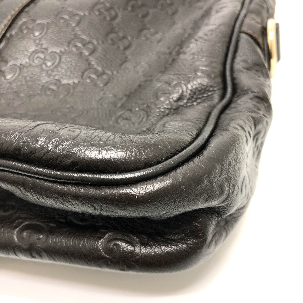 GUCCI 201480 Shima Line Handbag/Bag/Business Bag/Briefcase Leather Men's Brown