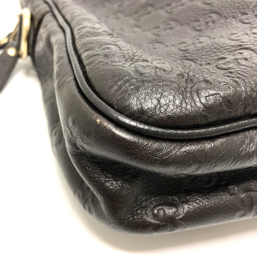 GUCCI 201480 Shima Line Handbag/Bag/Business Bag/Briefcase Leather Men's Brown