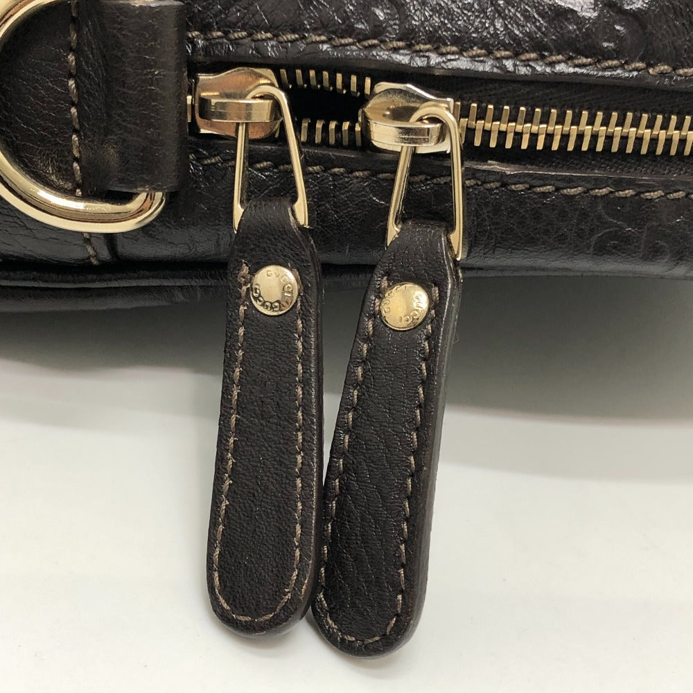 GUCCI 201480 Shima Line Handbag/Bag/Business Bag/Briefcase Leather Men's Brown