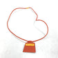 HERMES Mon Petit Kelly PM Necklace in Swift Cuivre Brown for Women