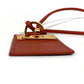HERMES Mon Petit Kelly PM Necklace in Swift Cuivre Brown for Women