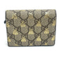 GUCCI 508057 GG BEE Compact Wallet, Bifold Wallet, GG Supreme Canvas, Men's, Beige