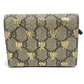 GUCCI 508057 GG BEE Compact Wallet, Bifold Wallet, GG Supreme Canvas, Men's, Beige