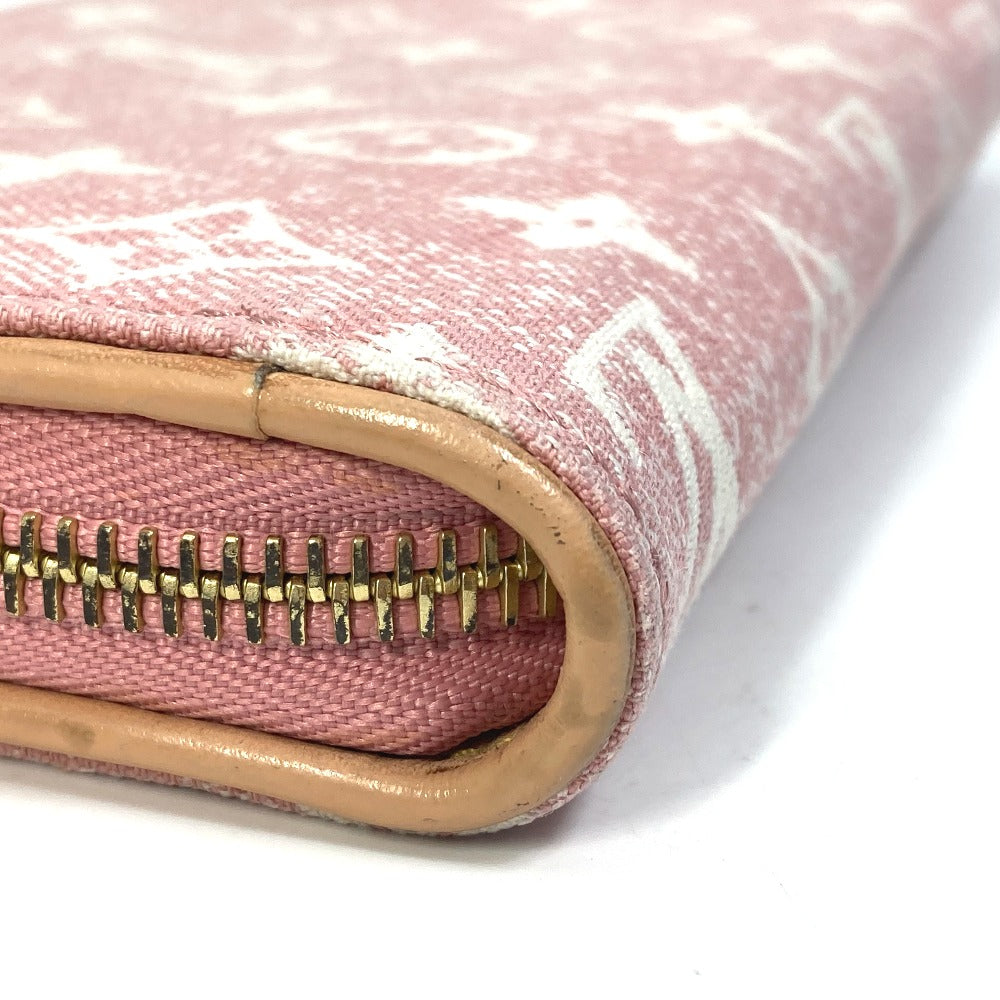 LOUIS VUITTON M81182 Monogram Denim Zippy Wallet Long Wallet Monogram Denim Women's Pink