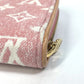LOUIS VUITTON M81182 Monogram Denim Zippy Wallet Long Wallet Monogram Denim Women's Pink