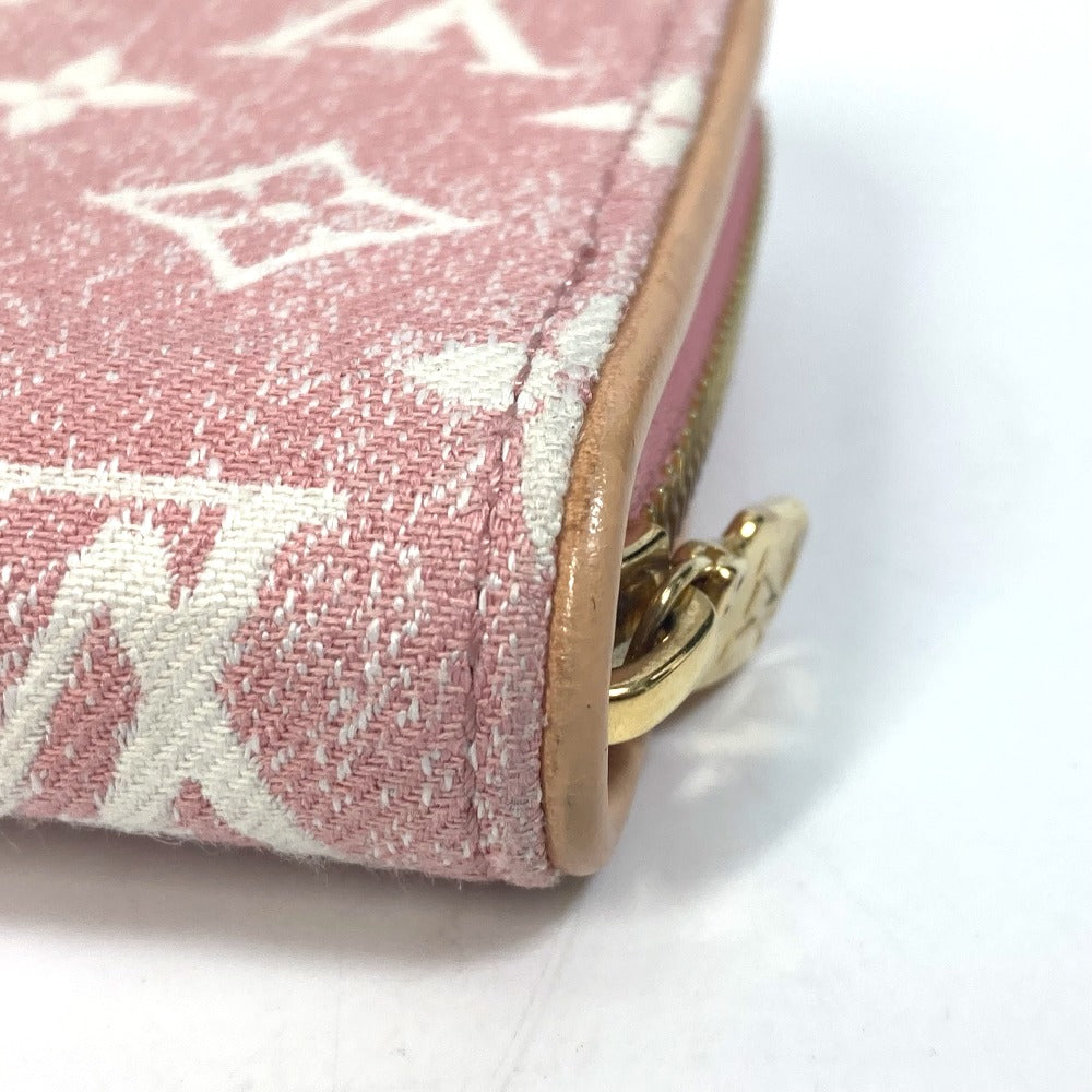 LOUIS VUITTON M81182 Monogram Denim Zippy Wallet Long Wallet Monogram Denim Women's Pink