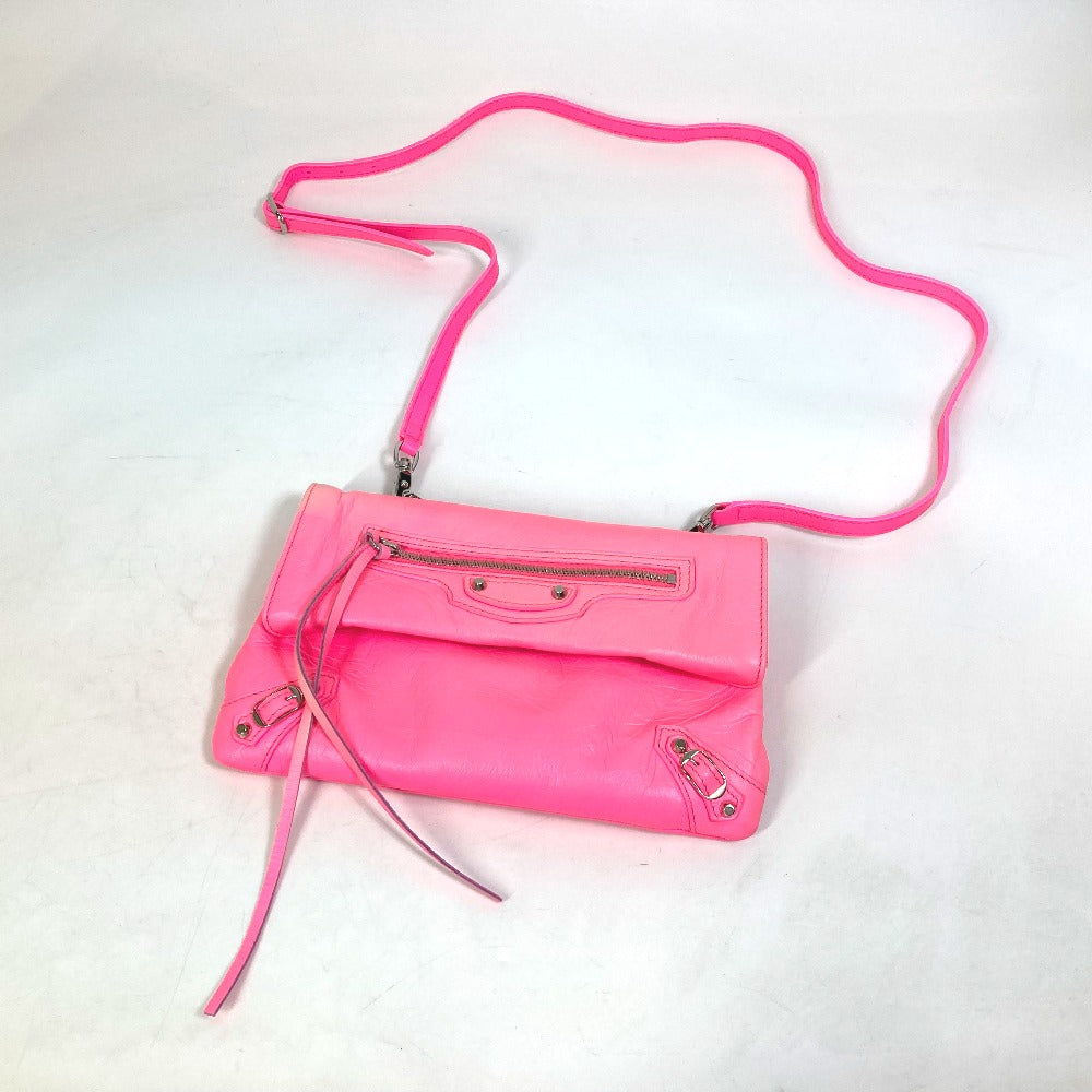 BALENCIAGA 431650 Classic Envelope Pochette Bag, 2-Way Shoulder Bag, Crossbody Bag, Clutch Bag, Leather, Women's, Pink