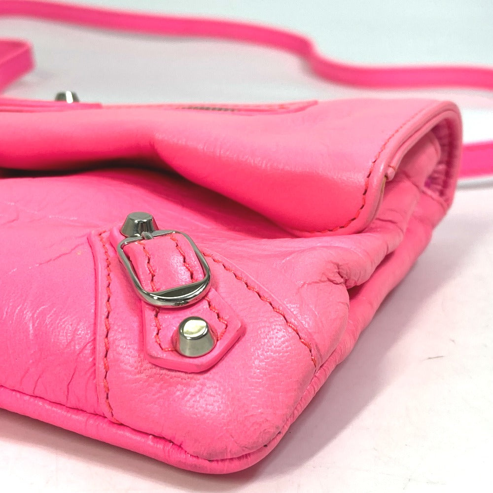 BALENCIAGA 431650 Classic Envelope Pochette Bag, 2-Way Shoulder Bag, Crossbody Bag, Clutch Bag, Leather, Women's, Pink
