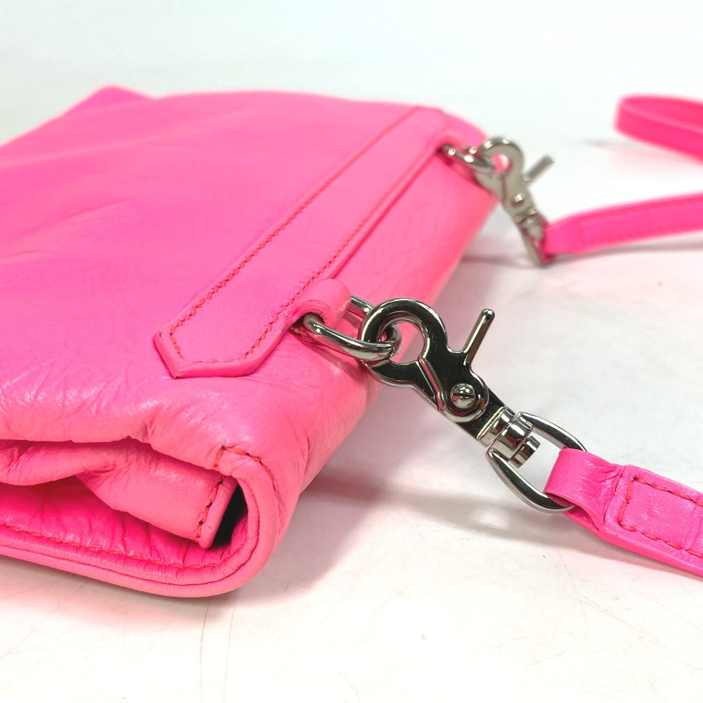 BALENCIAGA 431650 Classic Envelope Pochette Bag, 2-Way Shoulder Bag, Crossbody Bag, Clutch Bag, Leather, Women's, Pink