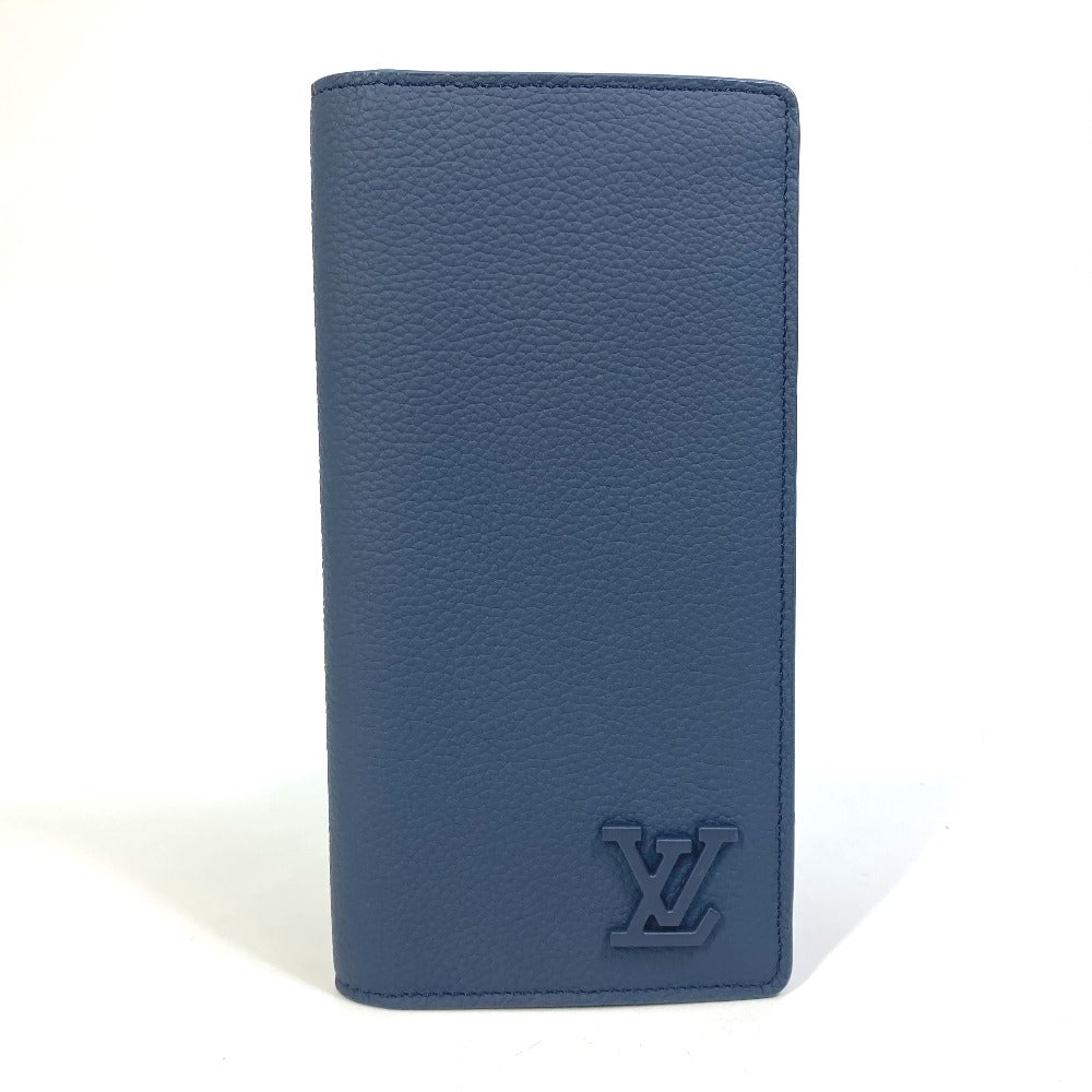 LOUIS VUITTON M81810 Portefeuille Brazza NM Bifold Long Wallet, Leather, Men's, Marine Navy