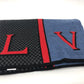 LOUIS VUITTON M70249 Echarpe LV Damier Rouge Wool Scarf Men's Black/Blue