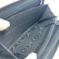 GUCCI 496317 Sherry Line GUCCI Logo Print Round Zipper Long Wallet Leather Men's Black