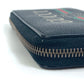 GUCCI 496317 Sherry Line GUCCI Logo Print Round Zipper Long Wallet Leather Men's Black