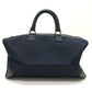 CELINE C Macadam Horse-Drawn Carriage Vintage Handbag Boston Bag Canvas/Leather Women's Navy
