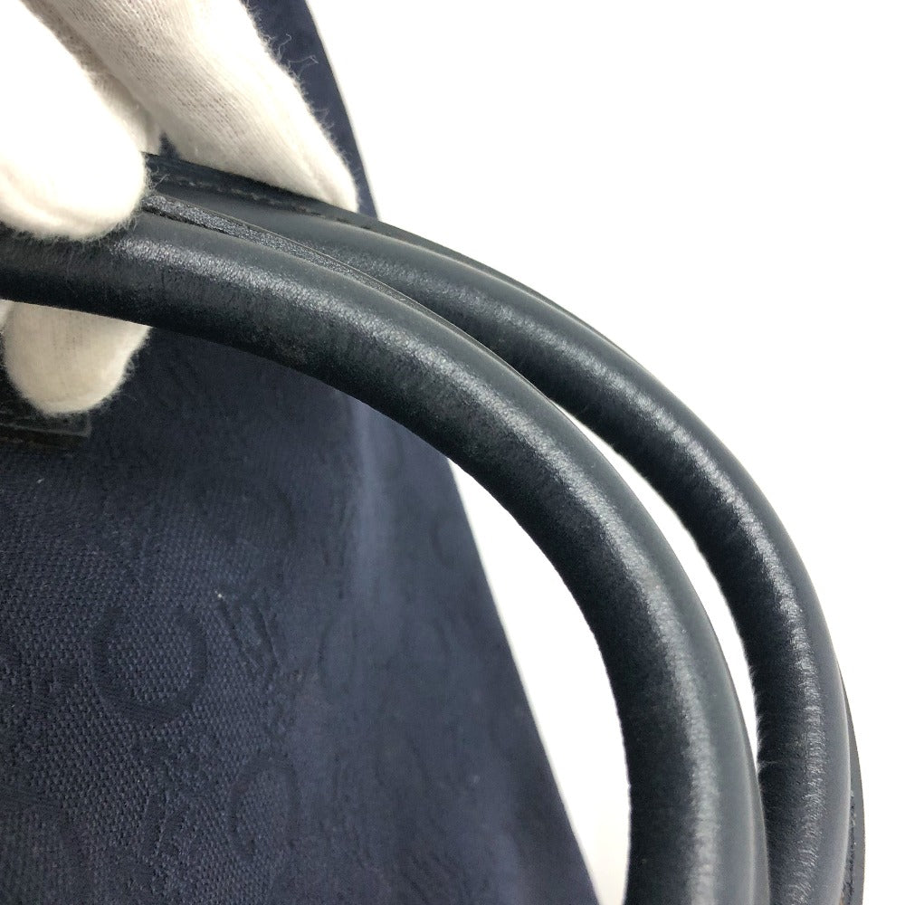 CELINE C Macadam Horse-Drawn Carriage Vintage Handbag Boston Bag Canvas/Leather Women's Navy