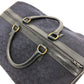 CELINE C Macadam Horse-Drawn Carriage Vintage Handbag Boston Bag Canvas/Leather Women's Navy