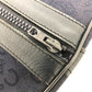 CELINE C Macadam Horse-Drawn Carriage Vintage Handbag Boston Bag Canvas/Leather Women's Navy