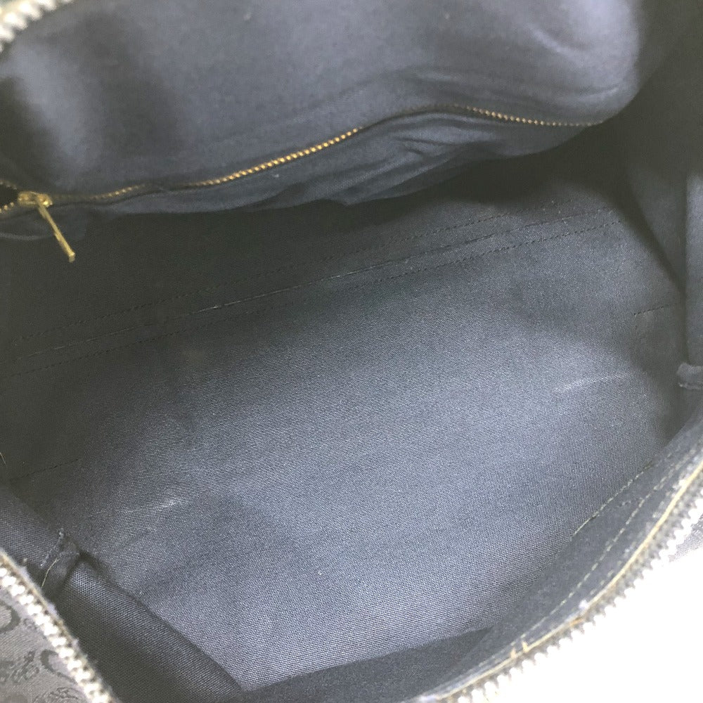 CELINE C Macadam Horse-Drawn Carriage Vintage Handbag Boston Bag Canvas/Leather Women's Navy