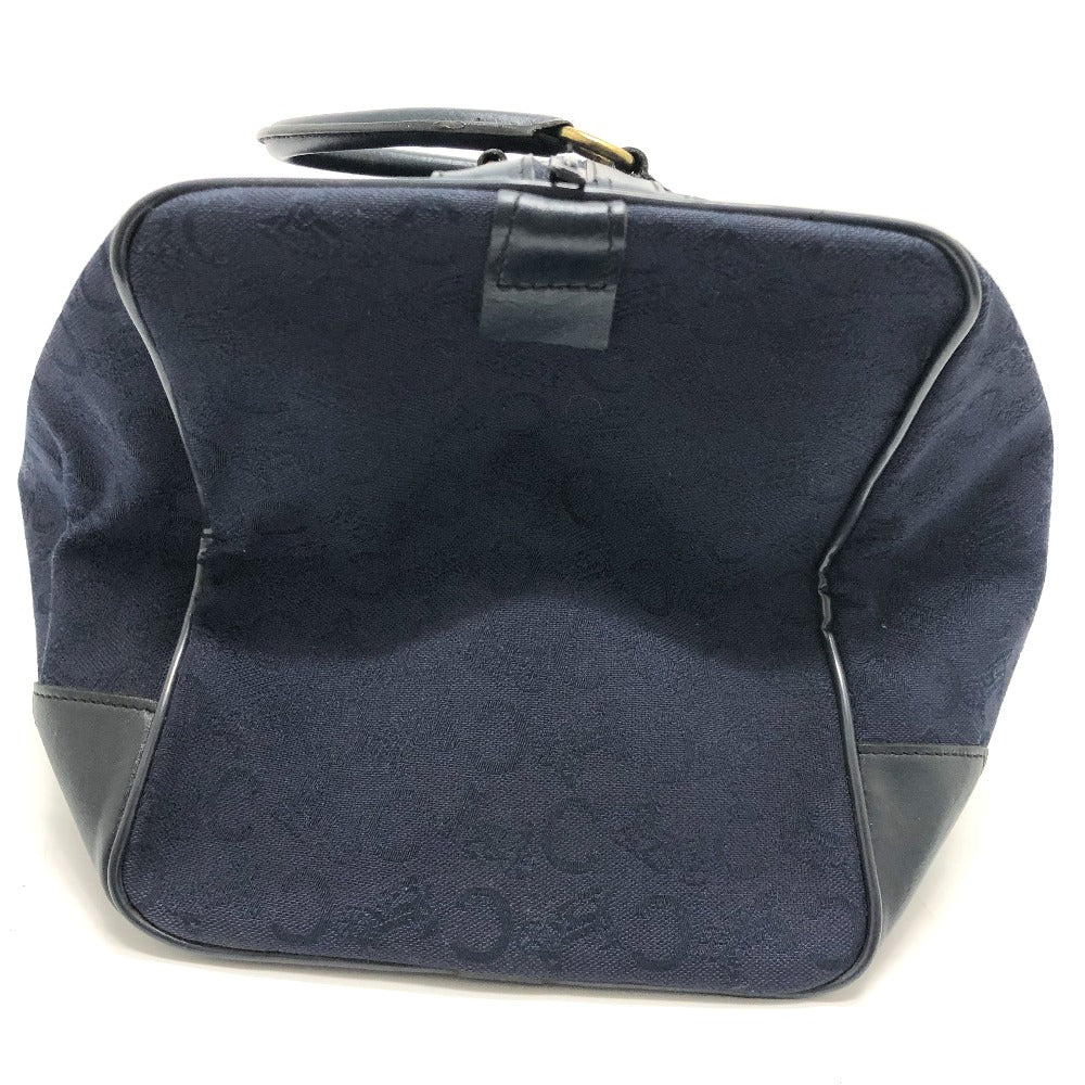 CELINE C Macadam Horse-Drawn Carriage Vintage Handbag Boston Bag Canvas/Leather Women's Navy