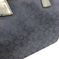 CELINE C Macadam Horse-Drawn Carriage Vintage Handbag Boston Bag Canvas/Leather Women's Navy