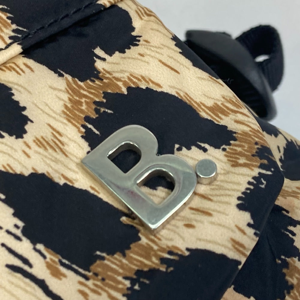 BALENCIAGA 580026 Leopard Print Mini Backpack, Nylon, Women's, Beige