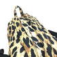 BALENCIAGA 580026 Leopard Print Mini Backpack, Nylon, Women's, Beige