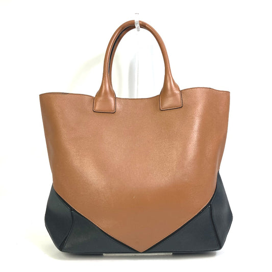 GIVENCHY バイカラー 肩掛け ショルダーバッグ カバン トートバッグ ハンドバッグ レザー レディース ブラウン×ブラック