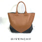 GIVENCHY two-tone shoulder bag, tote bag, handbag, leather, women's, brown and black
