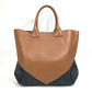 GIVENCHY two-tone shoulder bag, tote bag, handbag, leather, women's, brown and black