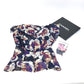 CHANEL P37278 Sheer Short Sleeve Coco Mark CC Camellia Button Top Apparel Silk Blouse Women's Multicolor