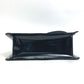 CELINE Vintage Clasp Shoulder Bag in Velour/Leather, Black