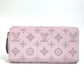 LOUIS VUITTON M81426 Monogram Mahina Zippy Wallet, Round Zip Long Wallet, Monogram Mahina Leather, Women's, Guimauve Purple