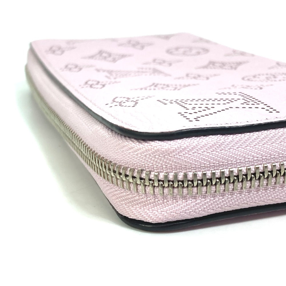 LOUIS VUITTON M81426 Monogram Mahina Zippy Wallet, Round Zip Long Wallet, Monogram Mahina Leather, Women's, Guimauve Purple