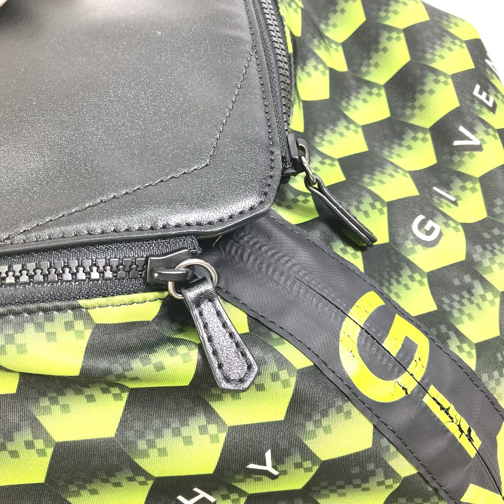 GIVENCHY logo backpack, nylon, men's, yellow